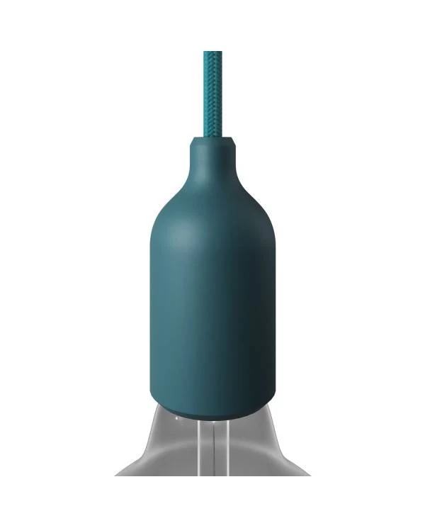 Portalámparas E27 de silicona con cable oculto