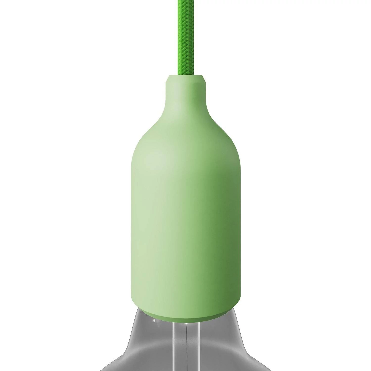 Portalámparas E27 de silicona con cable oculto
