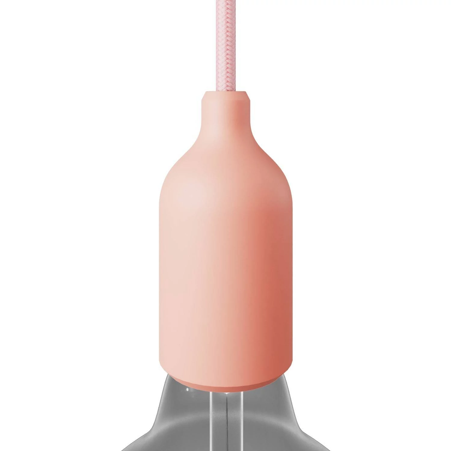 Portalámparas E27 de silicona con cable oculto