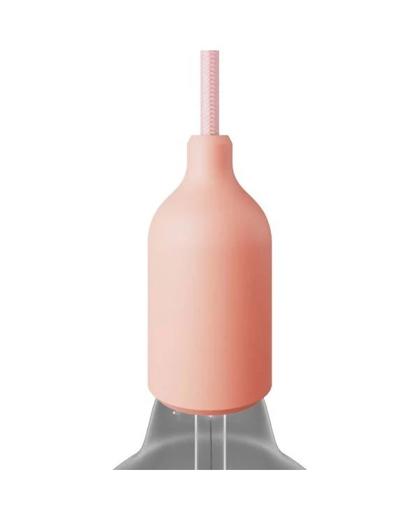 Portalámparas E27 de silicona con cable oculto