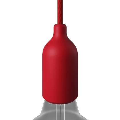 Portalámparas E27 de silicona con cable oculto