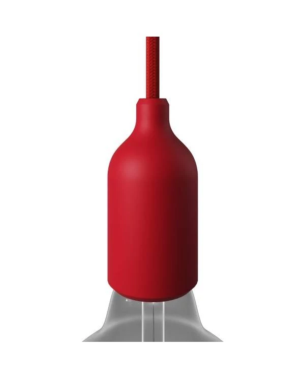 Portalámparas E27 de silicona con cable oculto