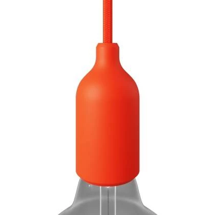 Portalámparas E27 de silicona con cable oculto