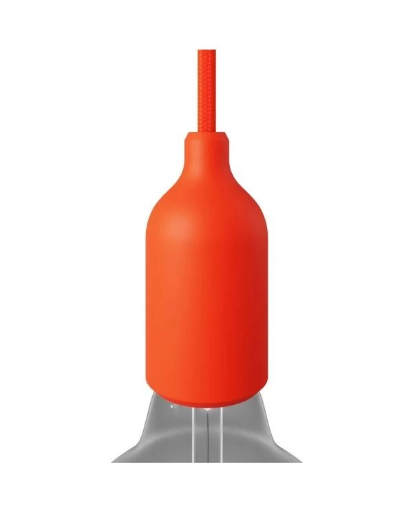 Portalámparas E27 de silicona con cable oculto