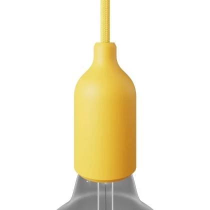 Portalámparas E27 de silicona con cable oculto