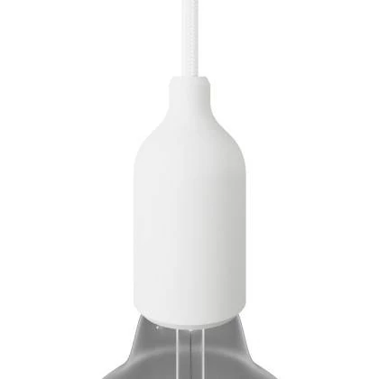 Portalámparas E27 de silicona con cable oculto