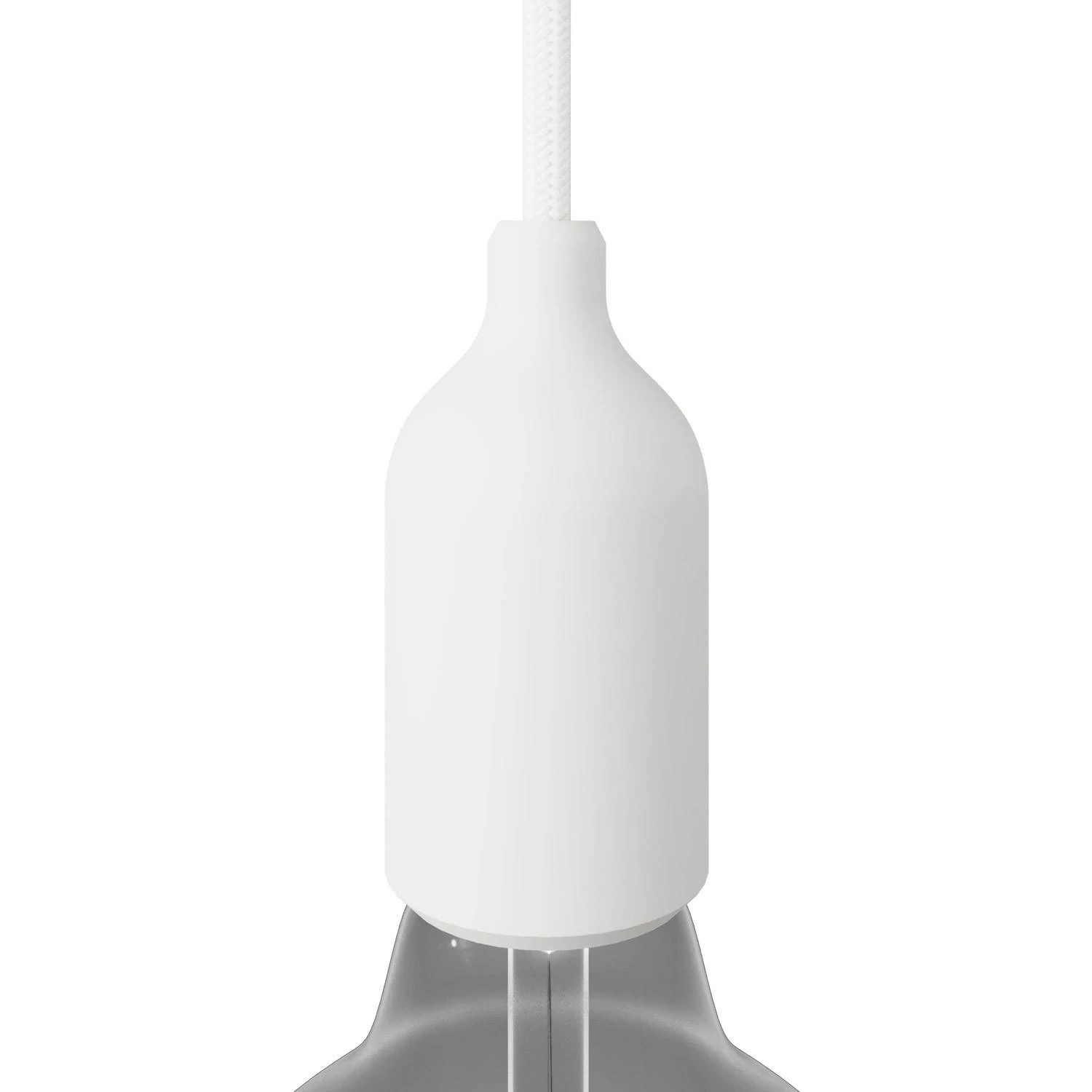 Portalámparas E27 de silicona con cable oculto