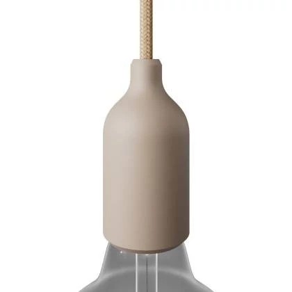 Portalámparas E27 de silicona con cable oculto