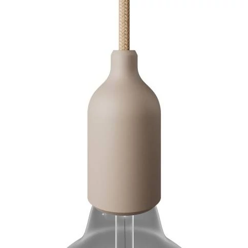 Portalámparas E27 de silicona con cable oculto