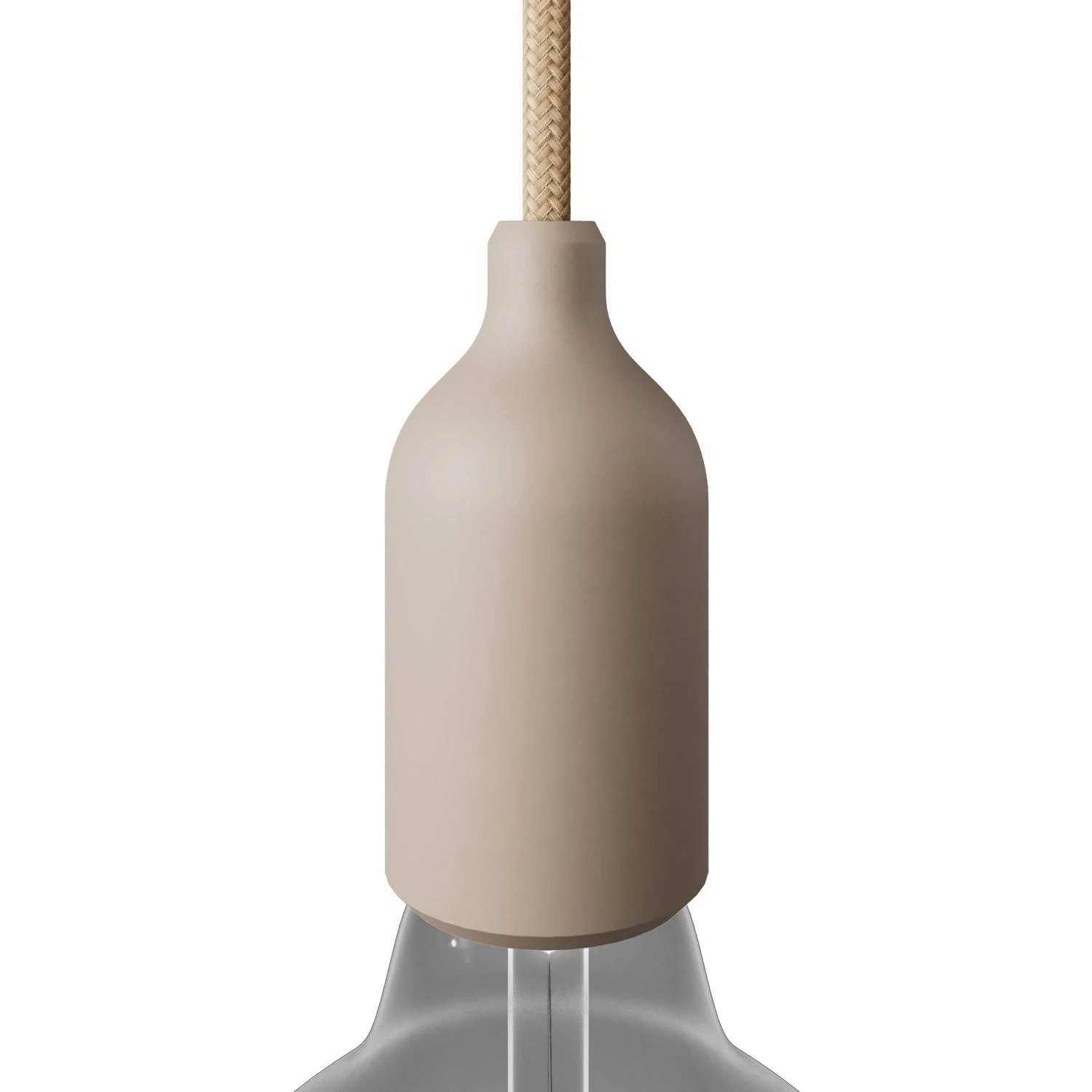 Portalámparas E27 de silicona con cable oculto