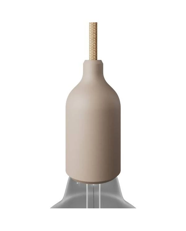 Portalámparas E27 de silicona con cable oculto