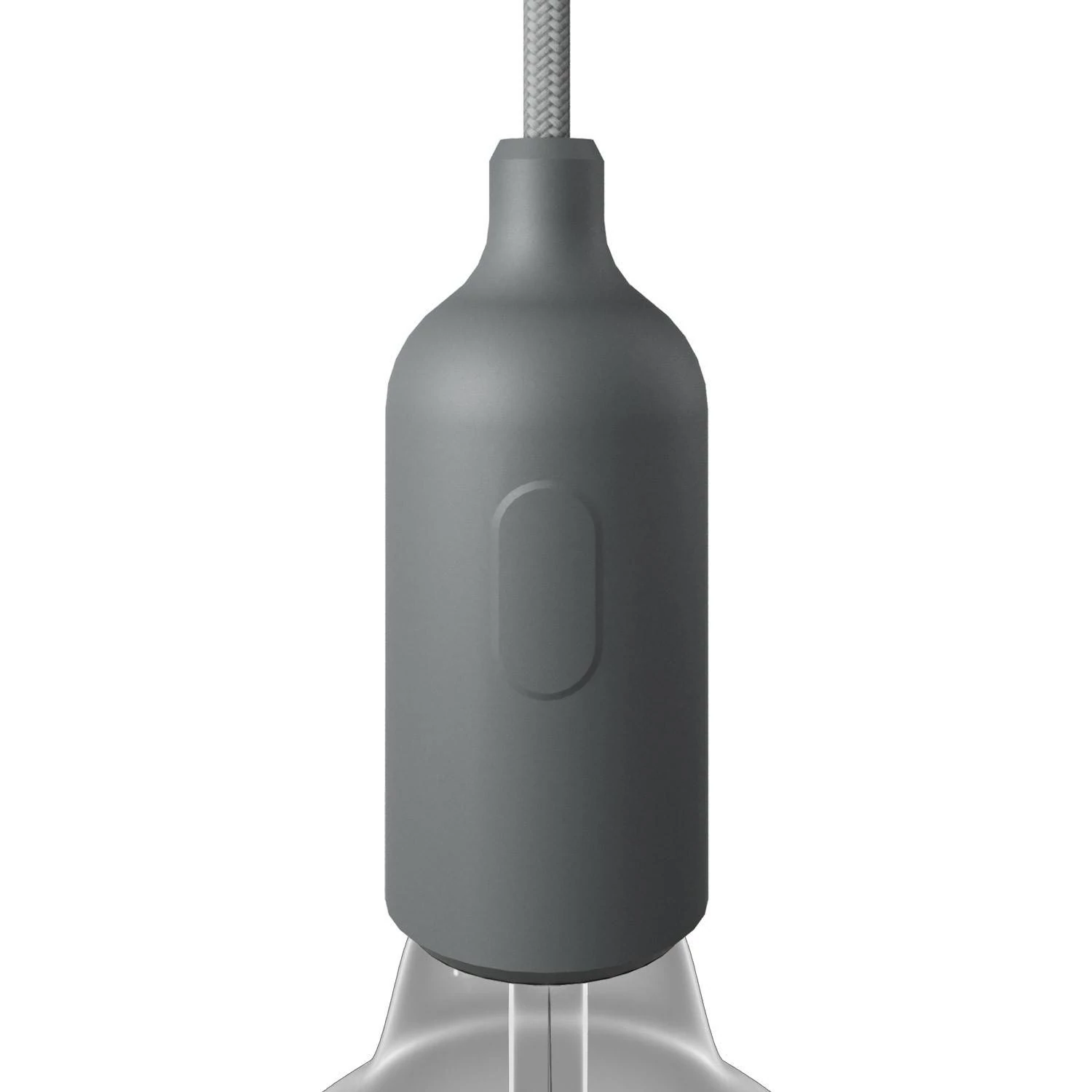 Portalámparas E27 de silicona con interruptor