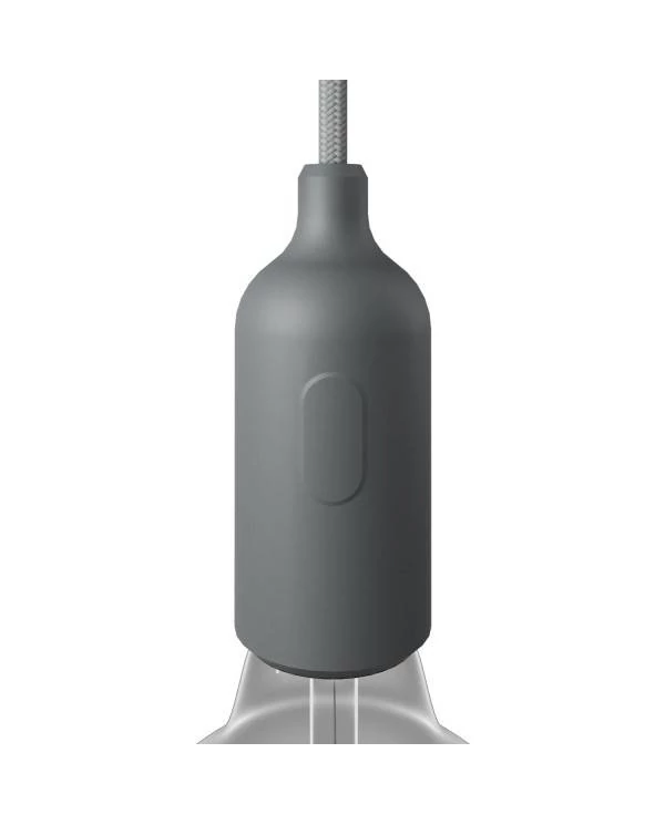 Portalámparas E27 de silicona con interruptor