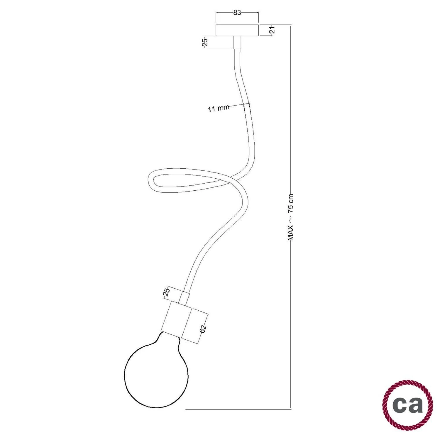 Lámpara de 60 cm de la línea Creative Flex