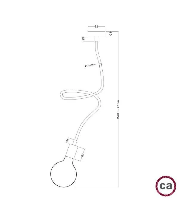 Lámpara de 60 cm de la línea Creative Flex