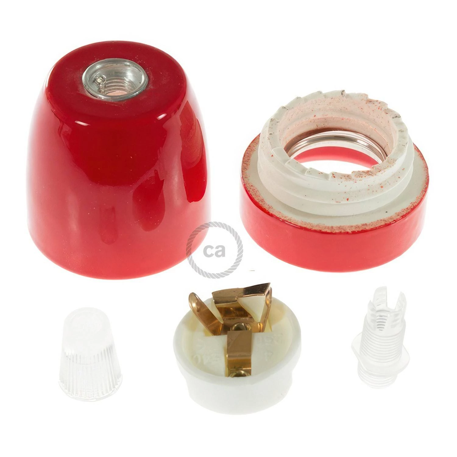 Kit portalámparas de porcelana E27