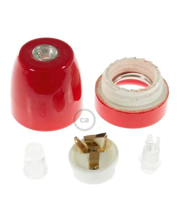 Kit portalámparas de porcelana E27