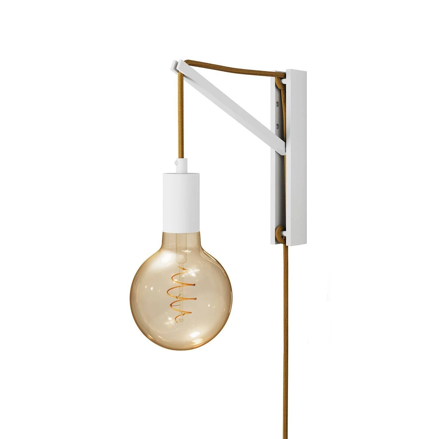 Aplique de pared de metal con enchufe