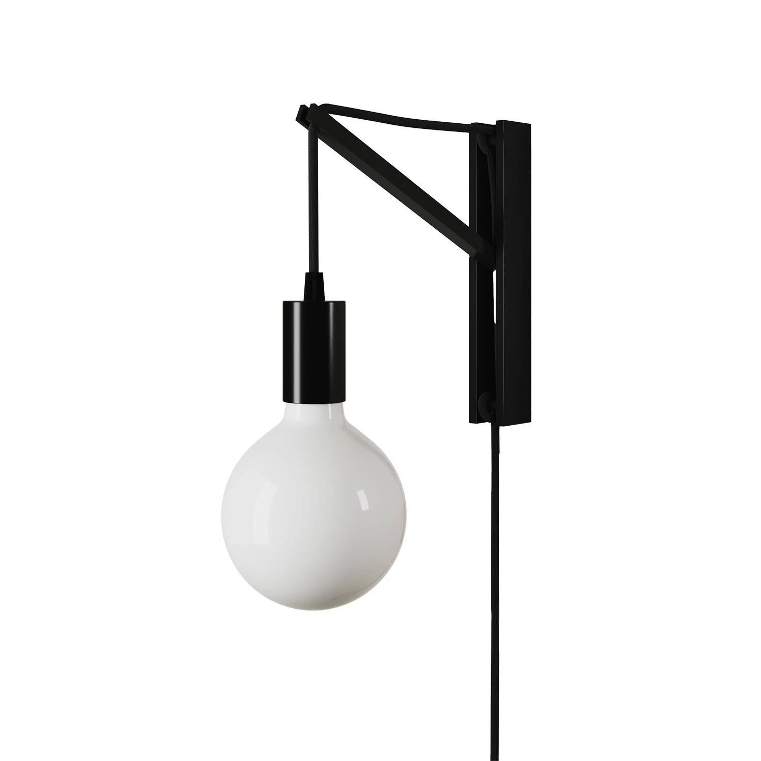 Aplique de pared de metal con enchufe