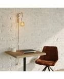 Aplique de pared de metal con enchufe