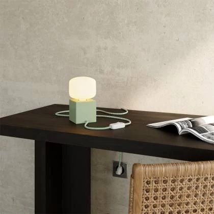 Lámpara de mesa verde - Cubetto
