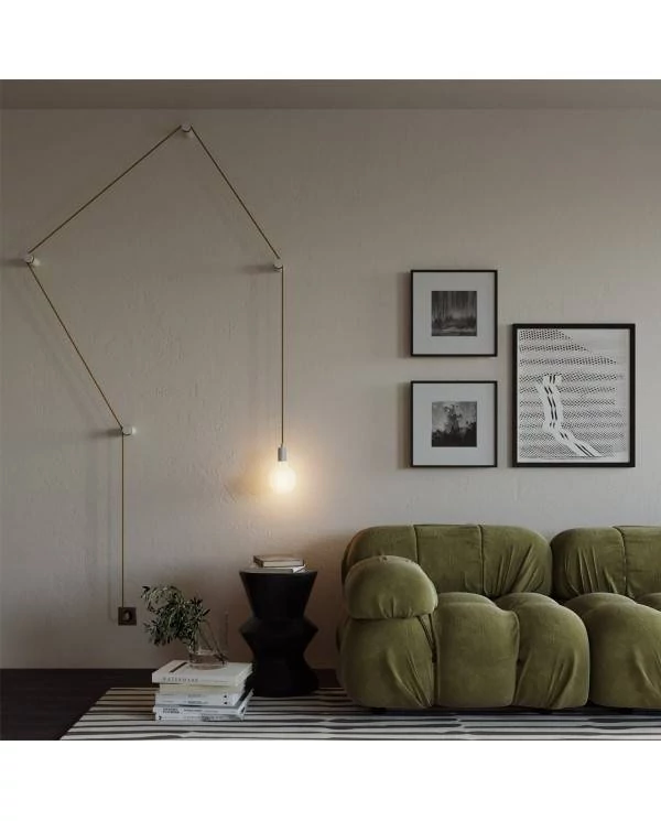 Lámpara portátil con 4 pasacables de madera