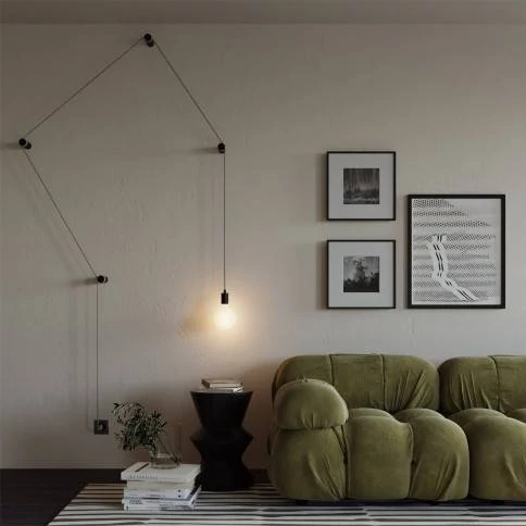 Lámpara portátil con 4 pasacables de madera