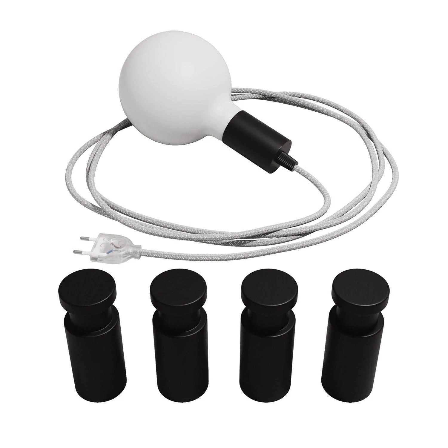 Lámpara portátil con 4 pasacables de madera