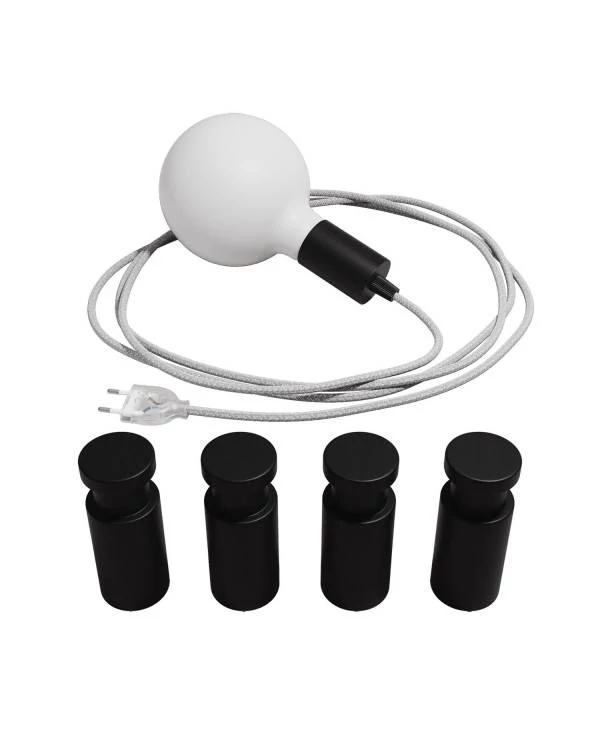 Lámpara portátil con 4 pasacables de madera