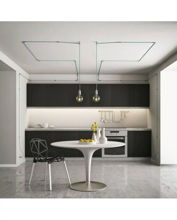 Fijación a pared prensaestopas universal para cable textil
