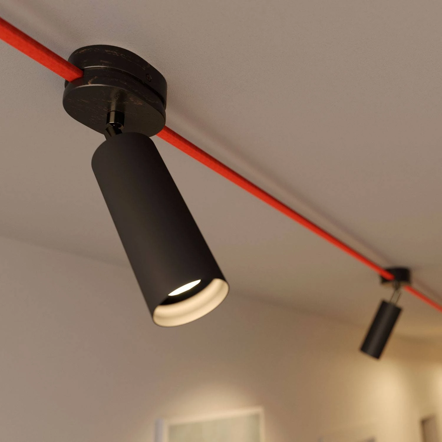Foco orientable Filè, lámpara de pared con Tub-E14
