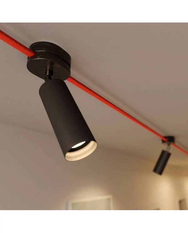 Foco orientable Filè, lámpara de pared con Tub-E14