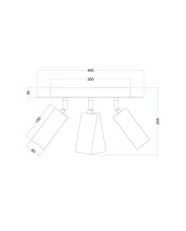 Lámpara de 4 focos con Rose-one XXL redondo