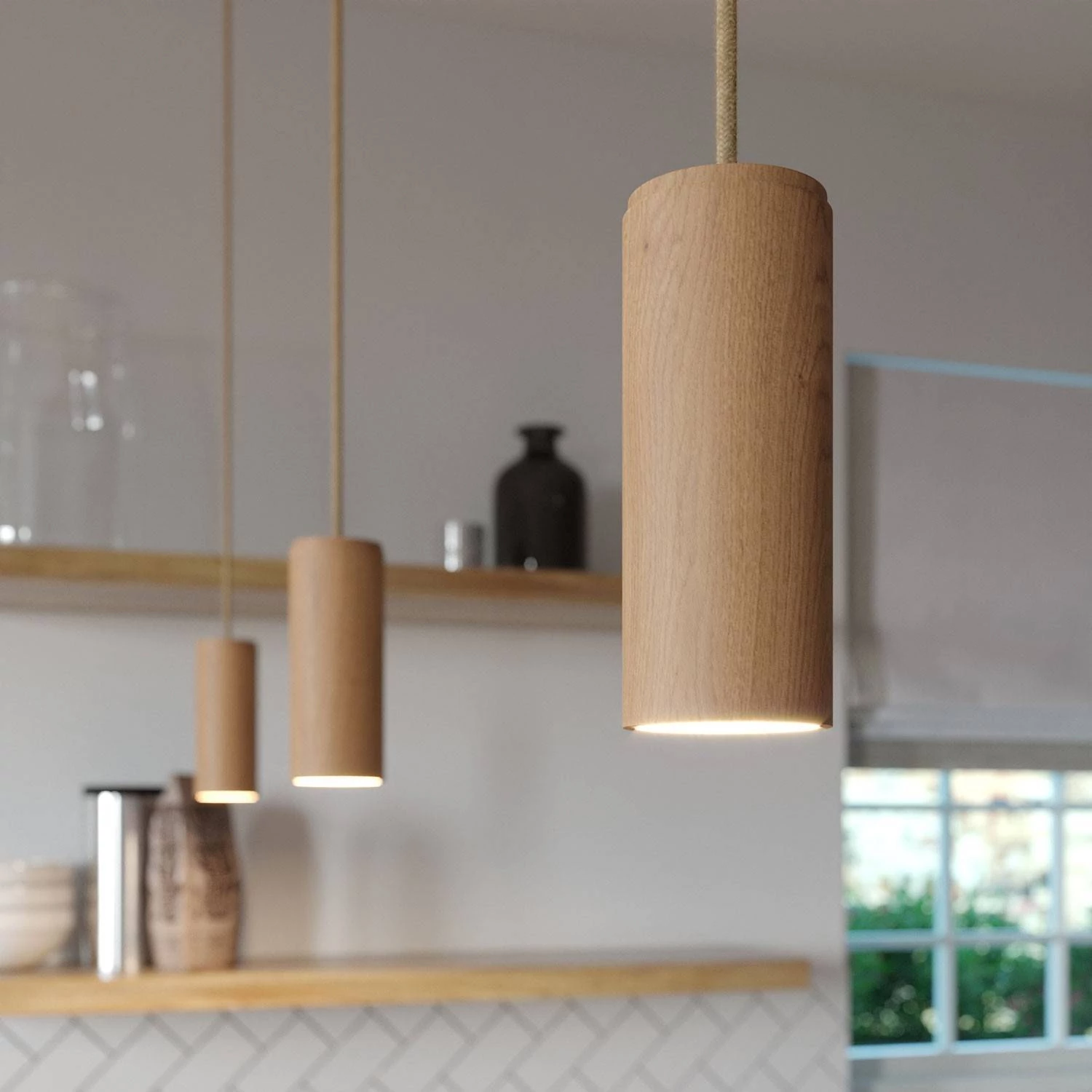 Pantalla en madera Tub E14
