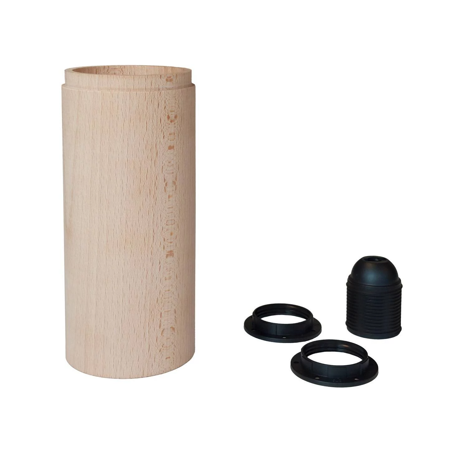 Pantalla de madera natural para focos E27