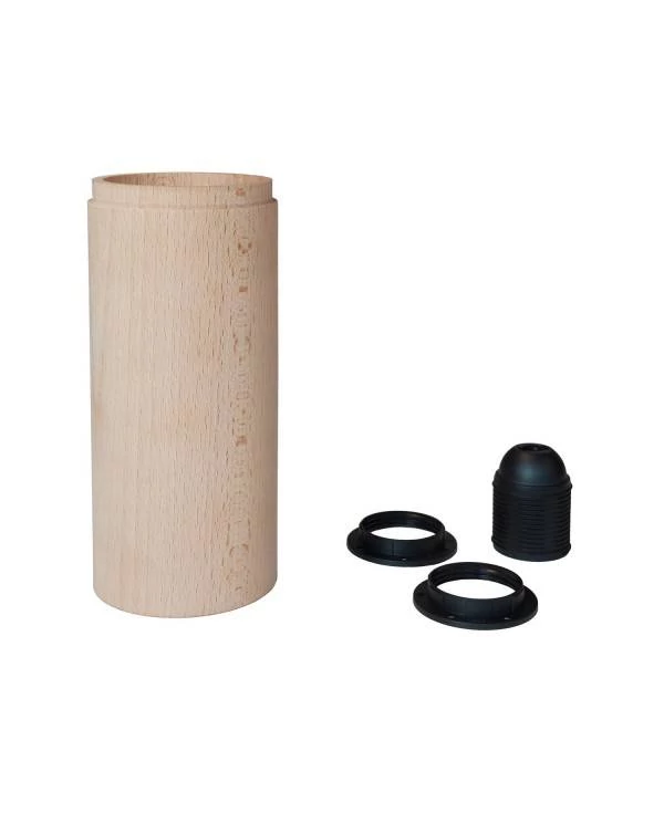 Pantalla de madera natural para focos E27