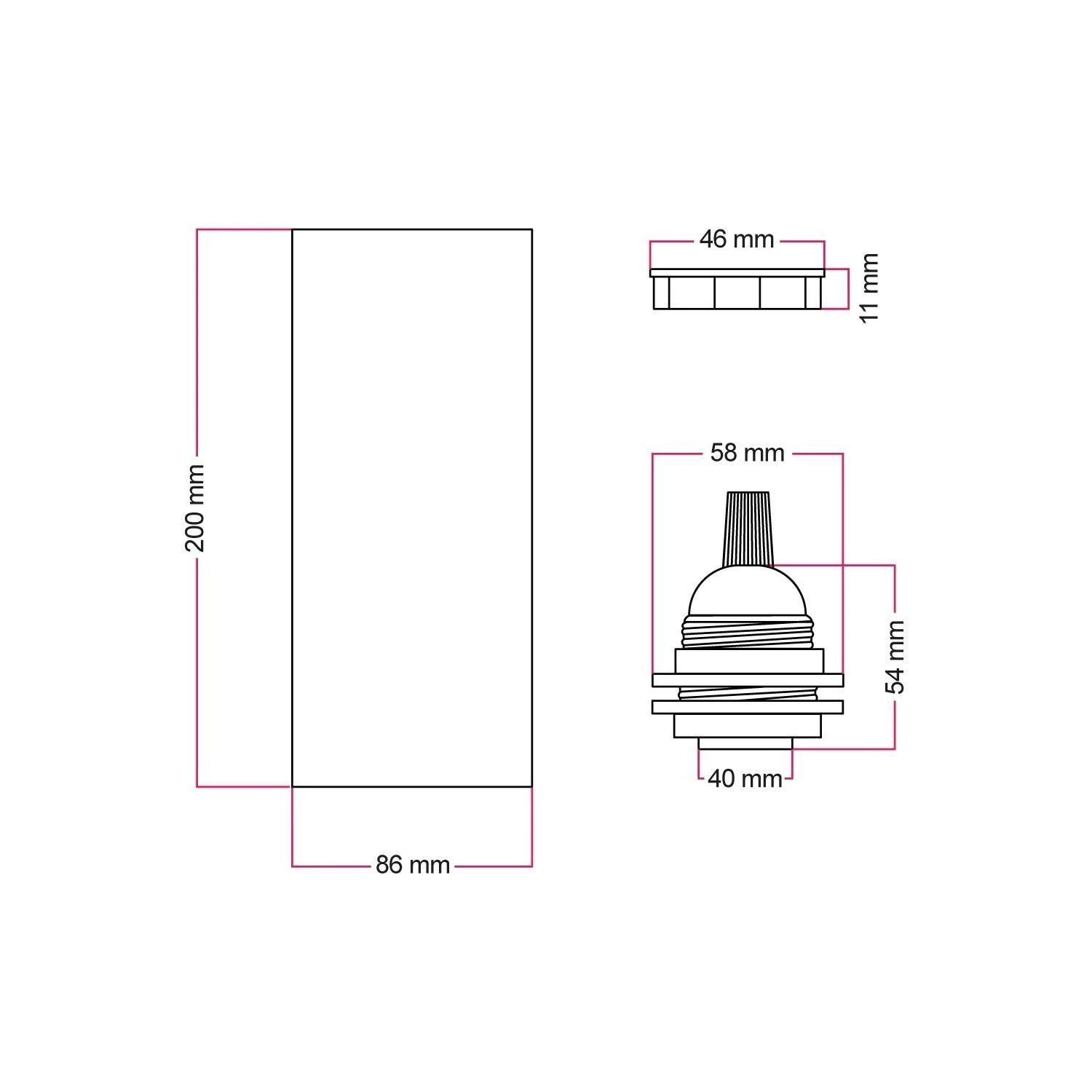 Pantalla de madera natural para focos E27