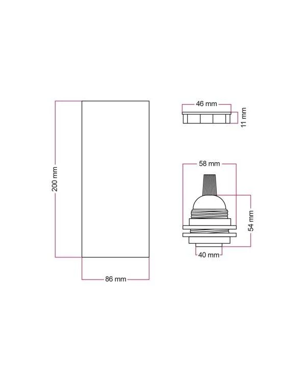 Pantalla de madera natural para focos E27