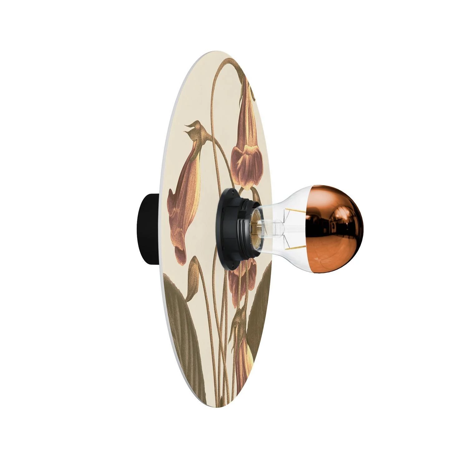 Aplique de pared con pantalla de diseño floral IP44