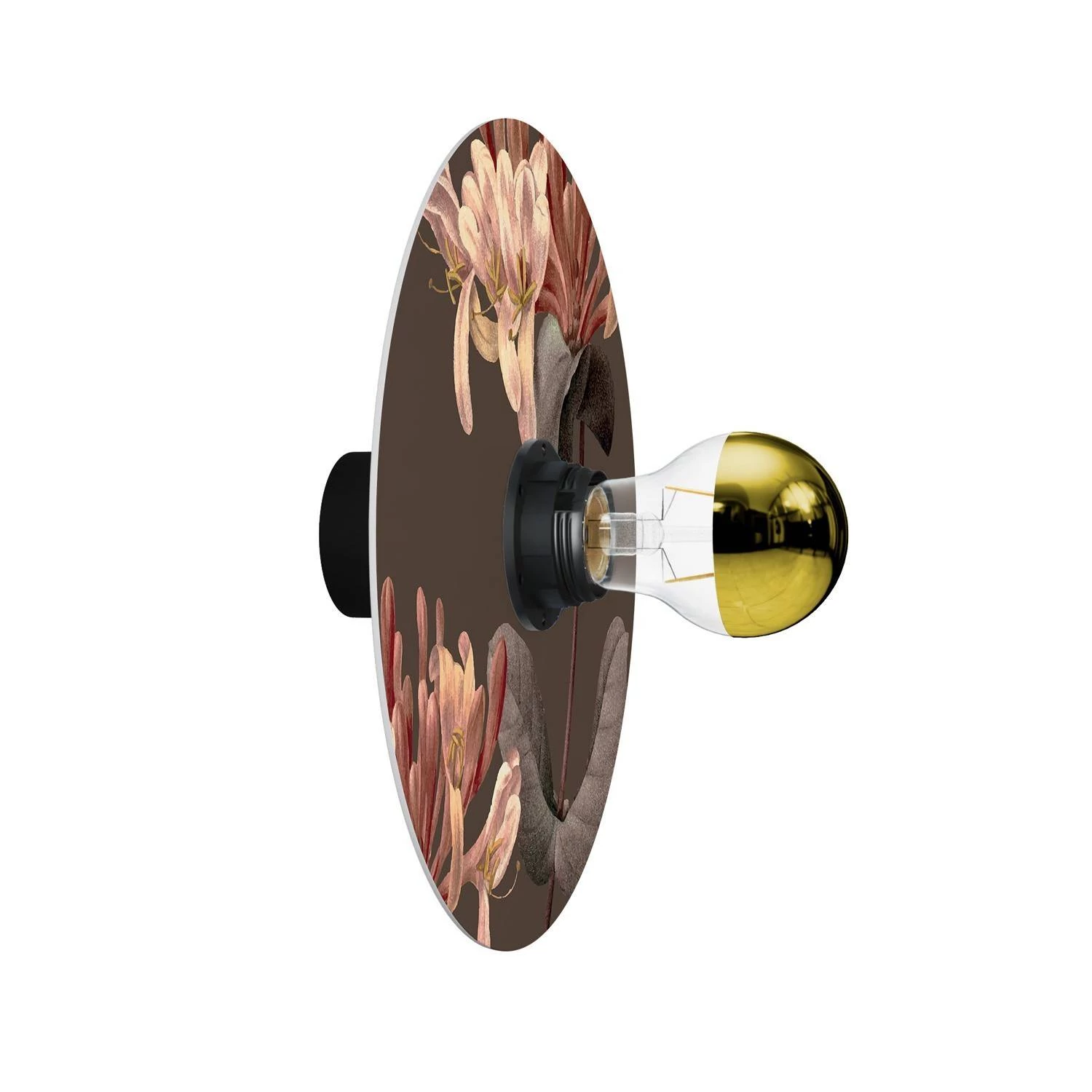Aplique de pared con pantalla de diseño floral IP44