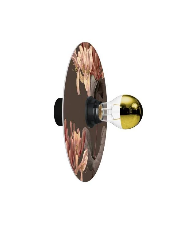 Aplique de pared con pantalla de diseño floral IP44