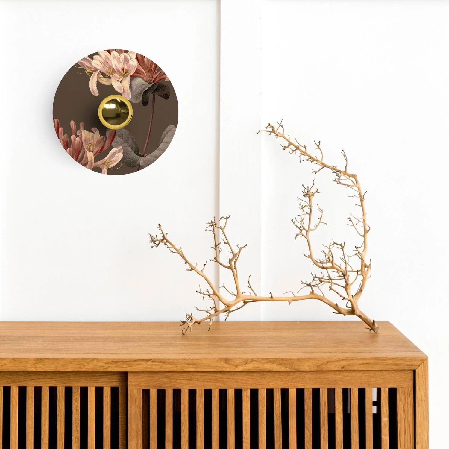 Aplique de pared con pantalla de diseño floral IP44