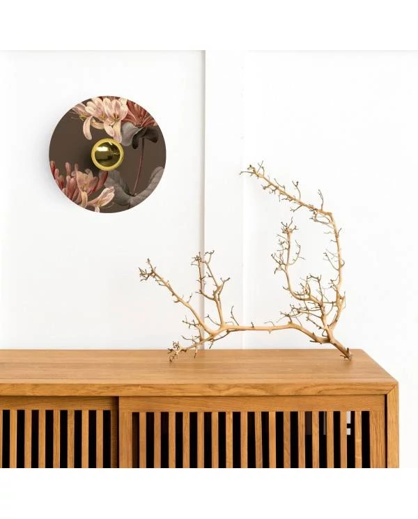 Aplique de pared con pantalla de diseño floral IP44
