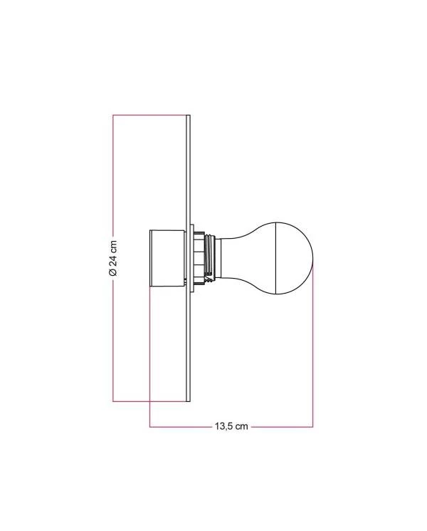 Aplique de pared con pantalla de diseño floral IP44