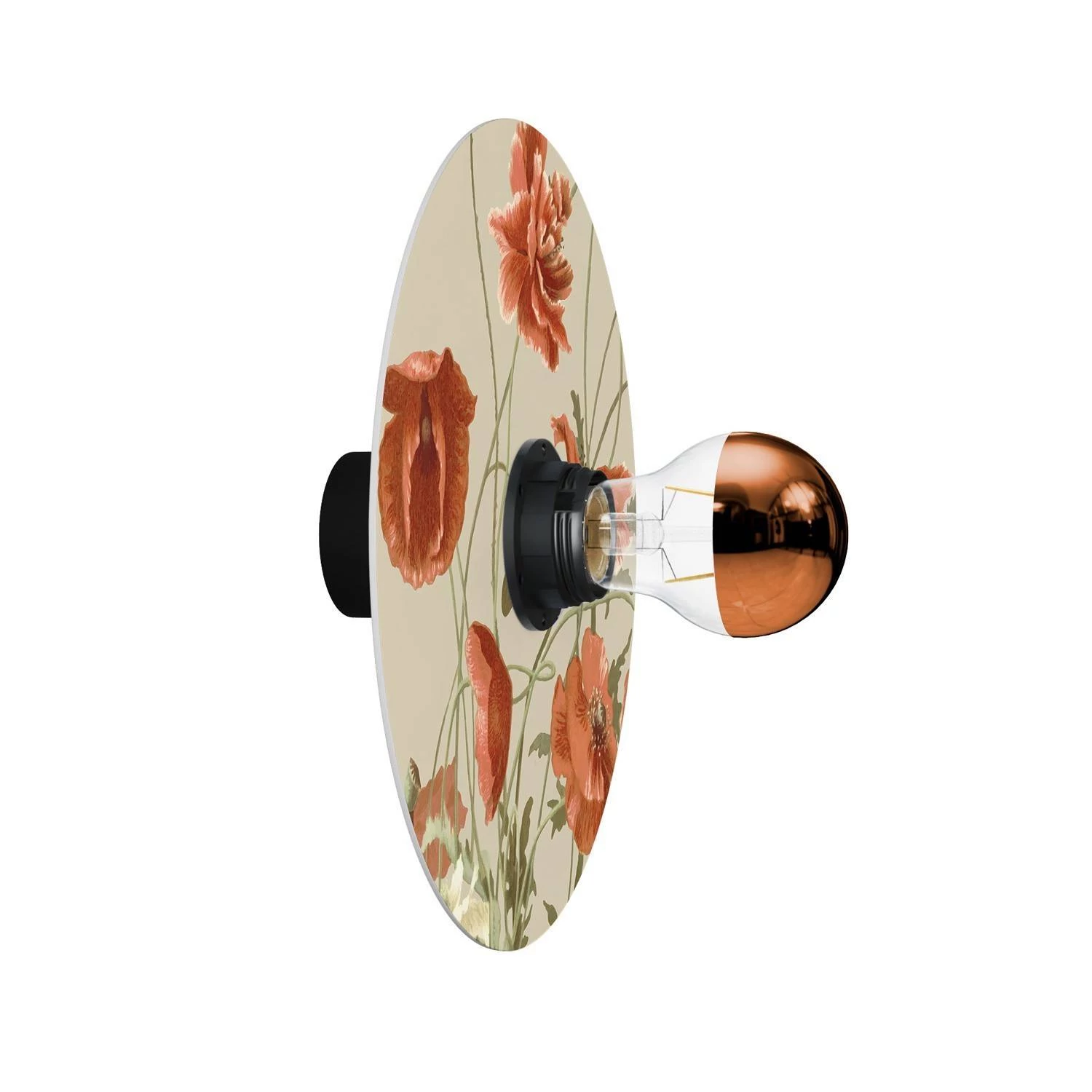 Aplique de pared con pantalla de diseño floral IP44