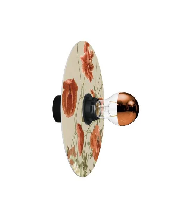 Aplique de pared con pantalla de diseño floral IP44