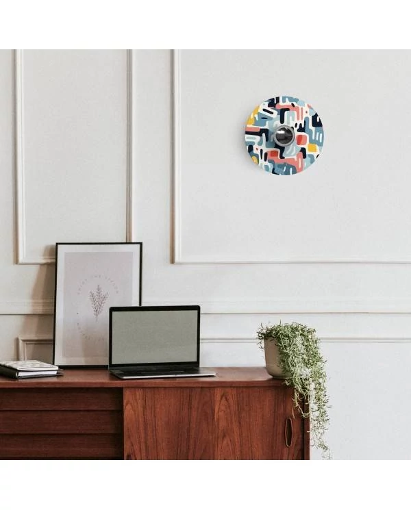 Mini pantalla Dibond con motivos geométricos