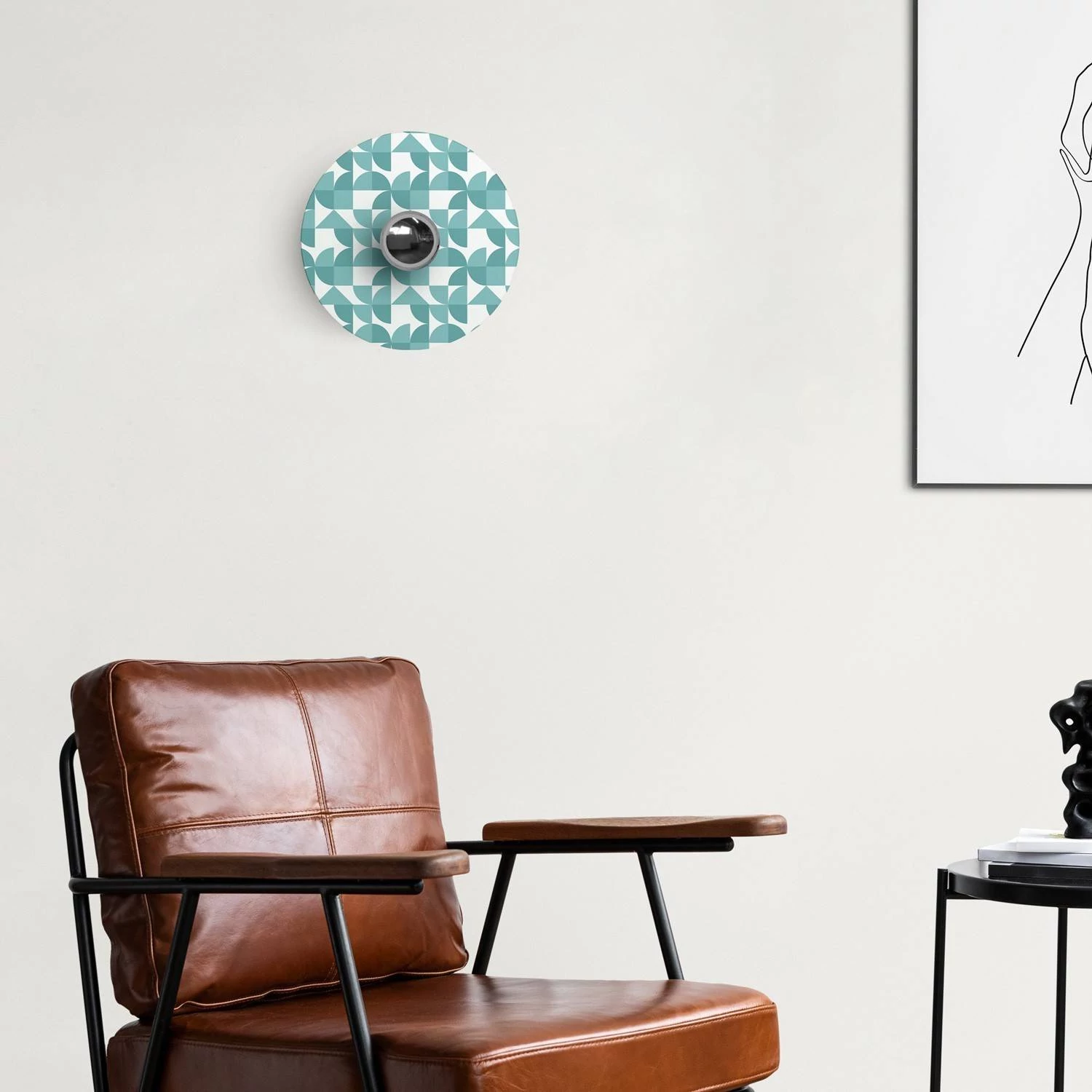 Mini pantalla Dibond con motivos geométricos