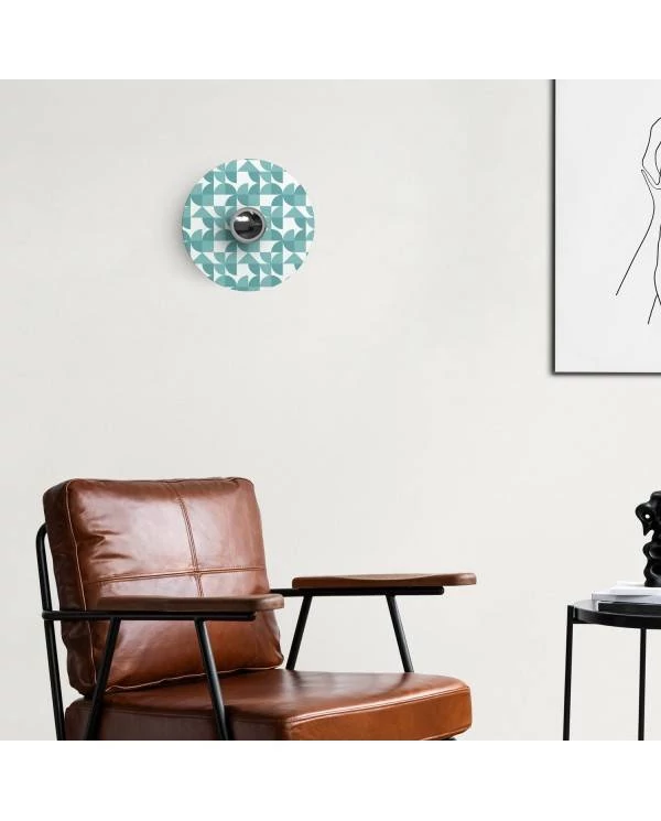 Mini pantalla Dibond con motivos geométricos