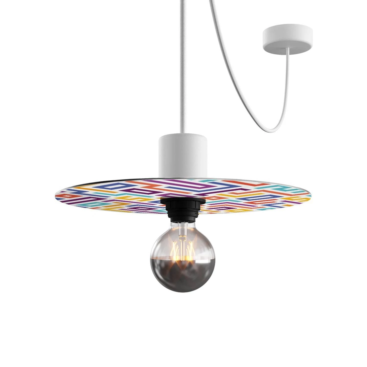 Mini pantalla Dibond con motivos geométricos